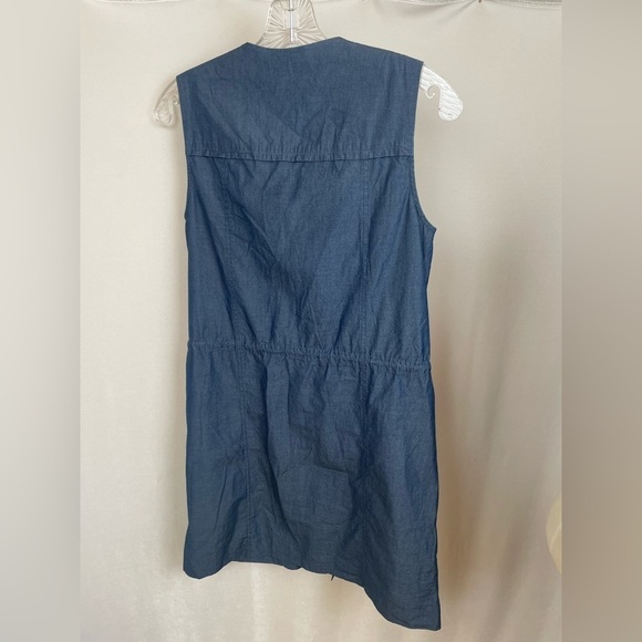 Theory, “Sebiya” Praia chambray dress, full front zip, front pockets size P NWOT - Picture 13 of 15